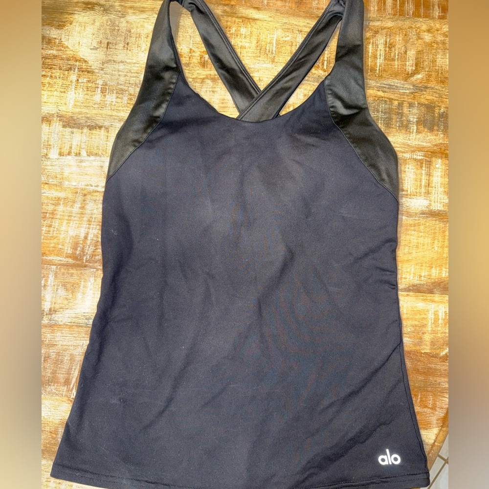 Alo Black Tank Top